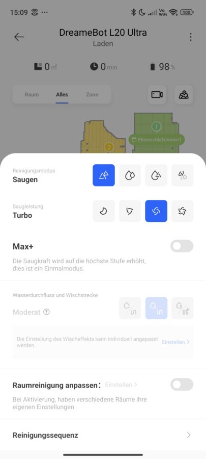 Dreame L20 Ultra App Einstellungen 3