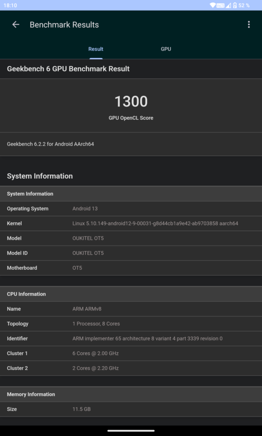 Oukitel OT5 Test Apps Benches 6