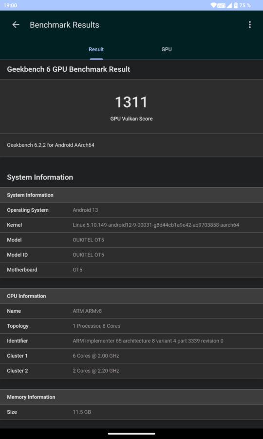 Oukitel OT5 Test Apps Benches 7