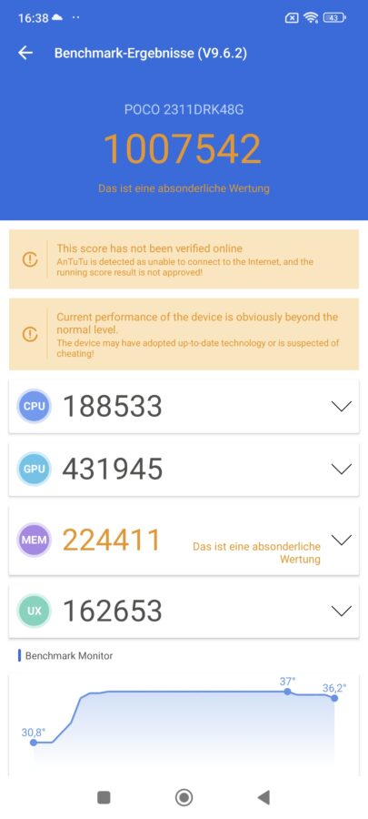 Poco X6 Pro leistung System Benchmarks 3