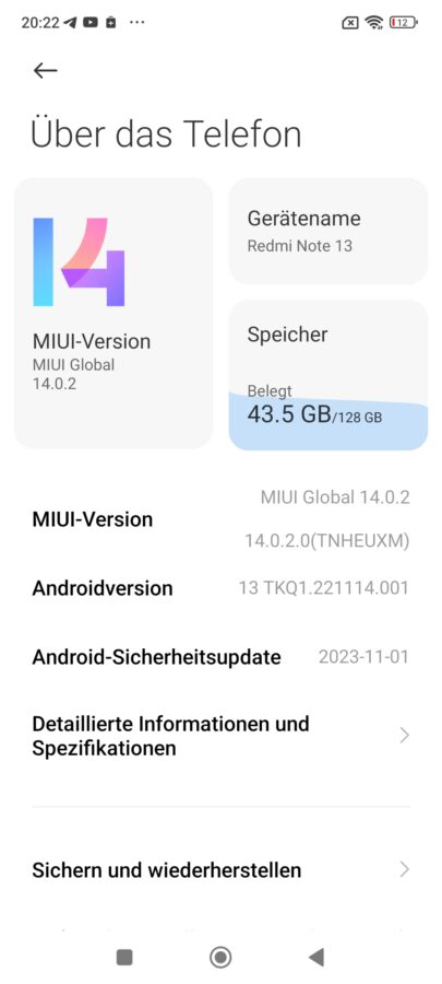 Redmi Note 13 4g miui system 1