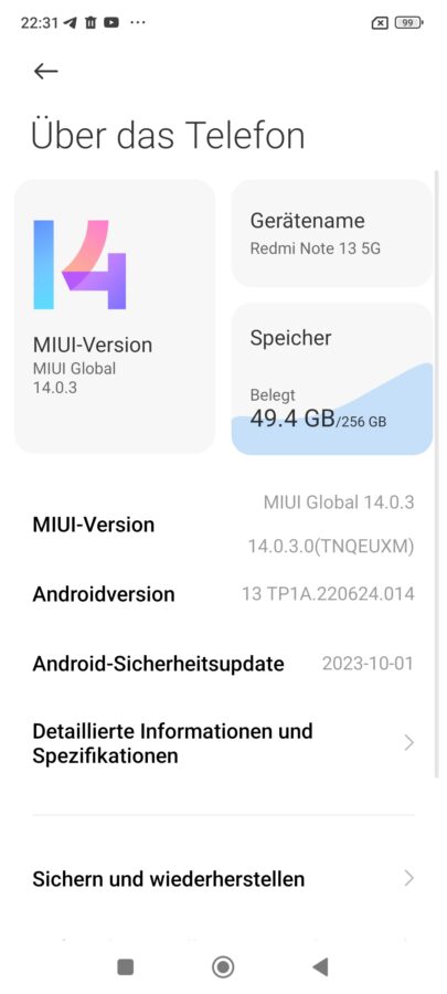 Redmi Note 13 5g miui system 4