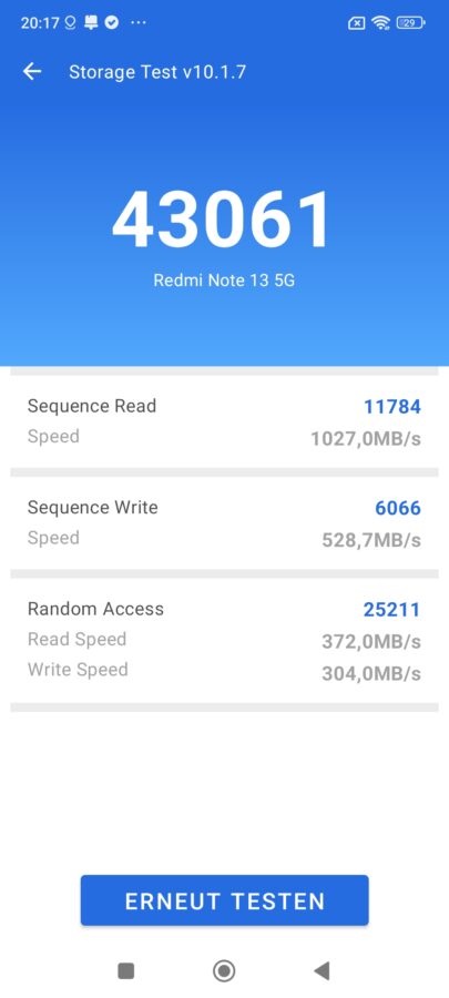 Xiaomi Redmi Note 13 4g speicher