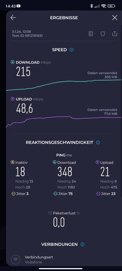 WLAN Test Geschwindigkeit 1