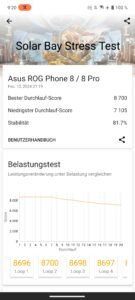 Asus ROG Phone 8 Pro Test 3DMark GPU Stresstest 4