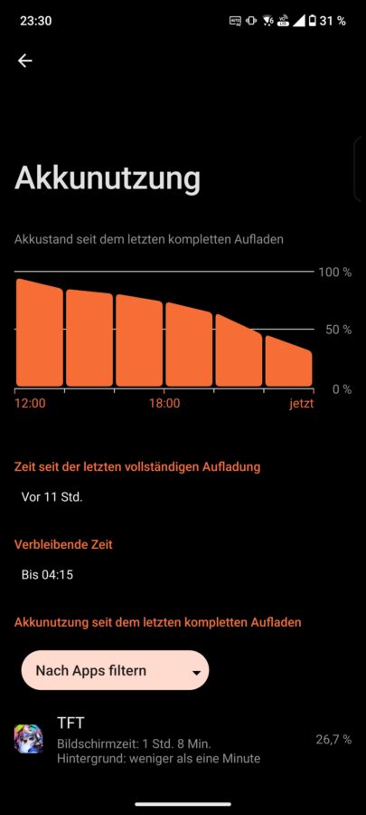 Asus ROG Phone 8 Pro Test Akku Praxis 2