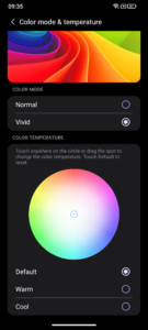 doogee v20s farbsettings