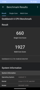 doogee v20s geekbench6