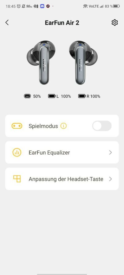 EarFun Air 2 Test App 1