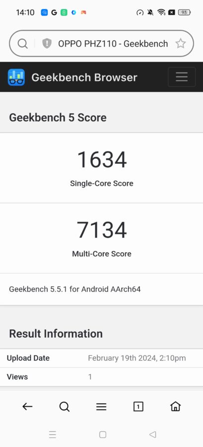 Oppo Find x7 geekbench 6