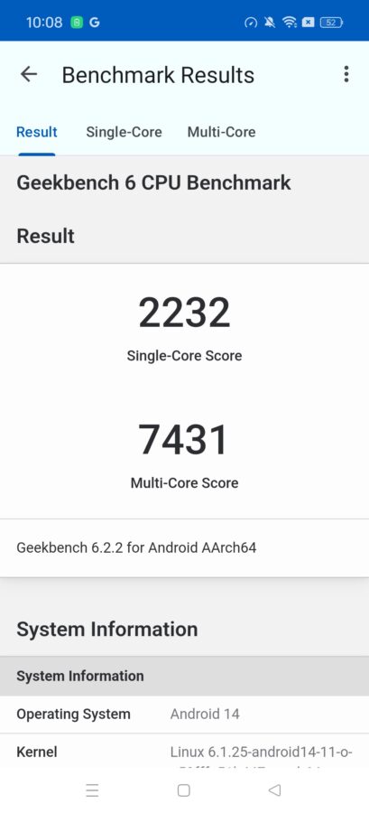 oppo find x6 geekbench 6