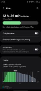 Samsung S24 Ultra Test Screenshot Akku Praxis 2
