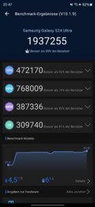 Samsung S24 Ultra Test Screenshot AnTuTu v10 Benchmark