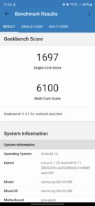 Samsung S24 Ultra Test Screenshot Geekbench 5