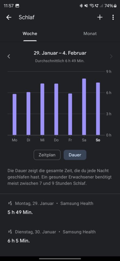 Samsung Galaxy Watch 6 Test Export Google Fit 2