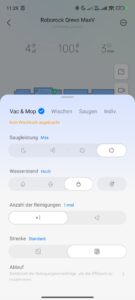 roborock qrevo MaxV Saugstufen