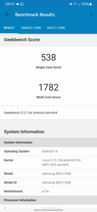 Samsung Galaxy A15 5G Benchmark 5