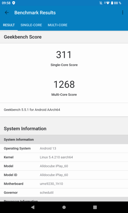 Alldocube iPlay 60 Benchmark 1