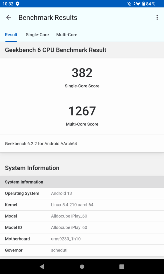 Alldocube iPlay 60 Benchmark 2