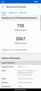 cubot kingkong ax geekbench6