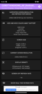 cubot kingkong ax screeninfo