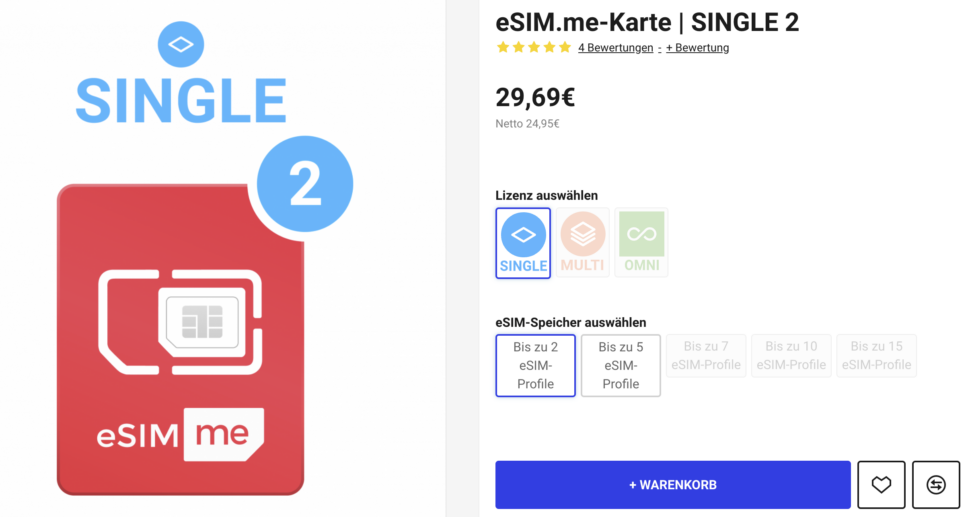 esim me kosten