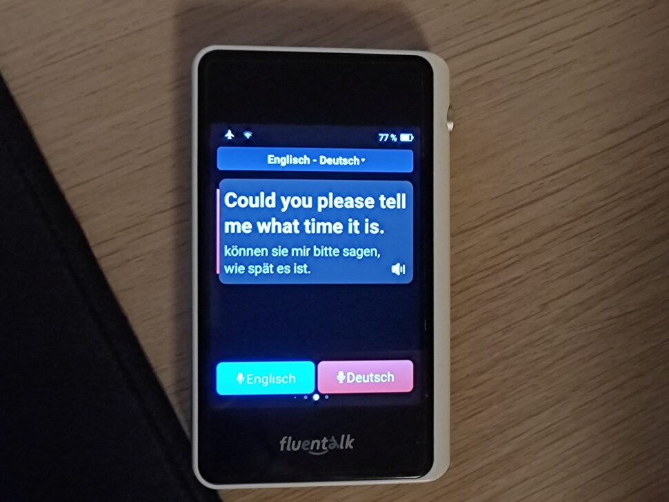 Fluentalk T1 Mini Offline Uebersetzung 3
