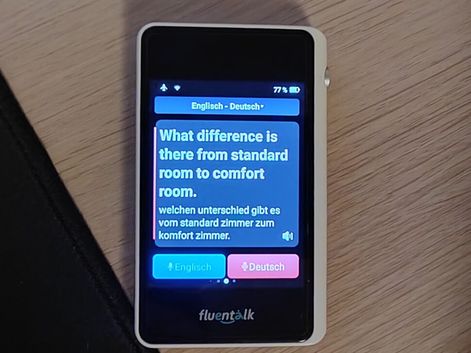 Fluentalk T1 Mini Offline Uebersetzung 4