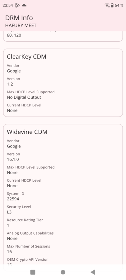 Screenshot hafury meet WidevineL3