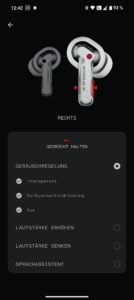 Nothing Ear a Test Screenshot App Bedienung 2
