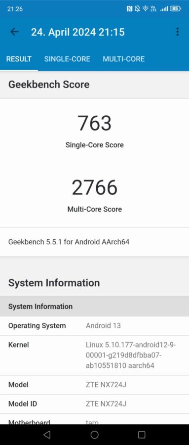 Test Nubia Flip Benchmark 7