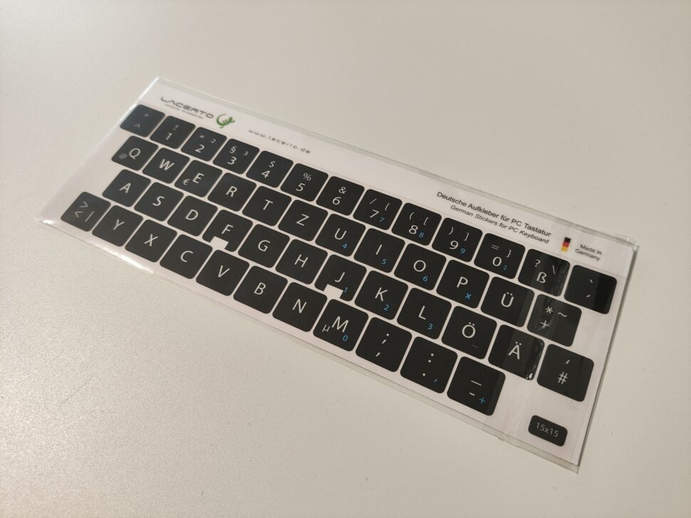 Lacerto Tastaturaufkleber Lieferumfang1