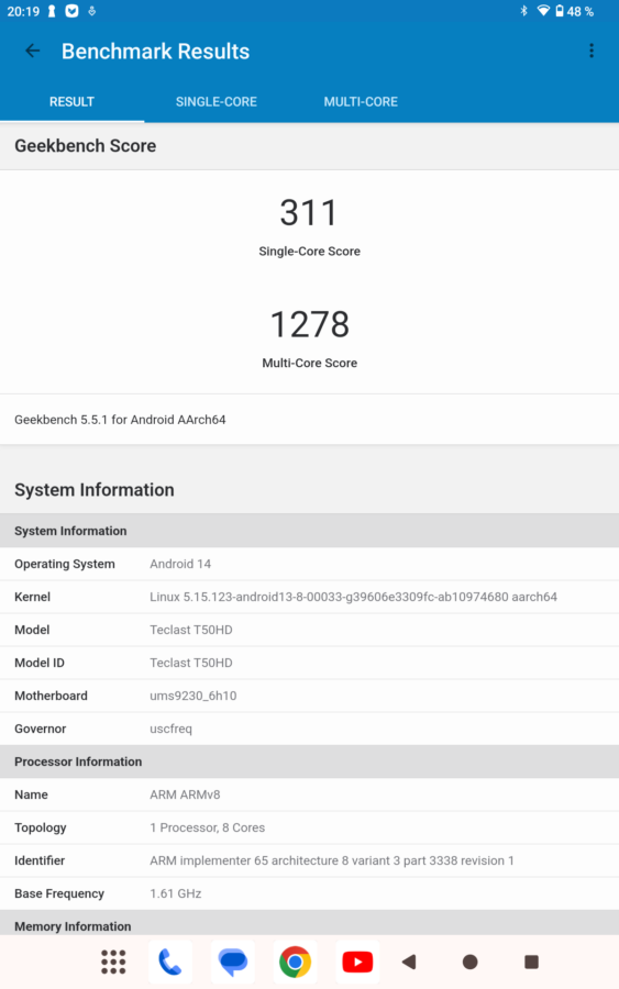 Test Teclast T50HD Benchmark 7