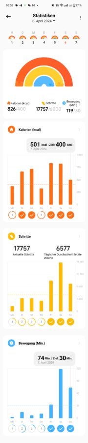 Schlaftracking und Schritte Xiaomi Watch S3 4