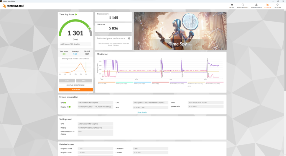 Tbao GOD57 3DMark Timespy