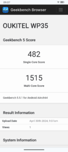 oukitel wp35 geekbench5