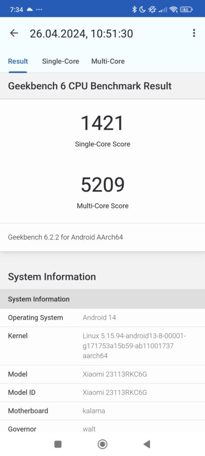 Leistung Benchmarks Poco F6 Pro 1