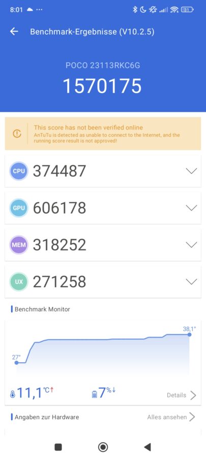 Leistung Benchmarks Poco F6 Pro 2