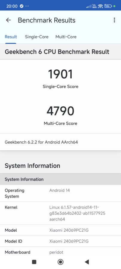 Poco f6 benchmark geekbench