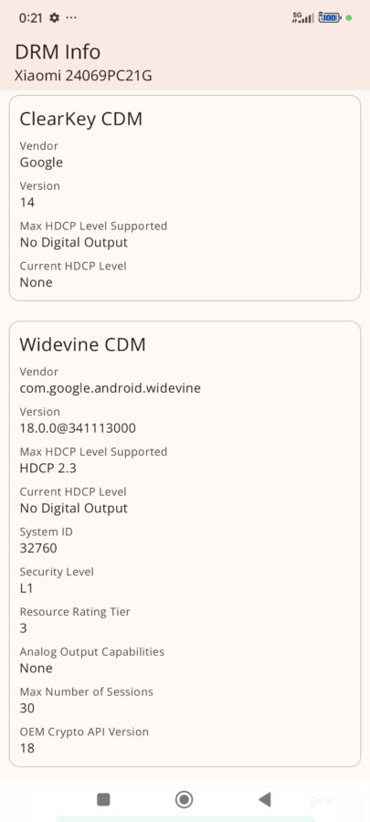 Poco f6 displaysettings widevinel1