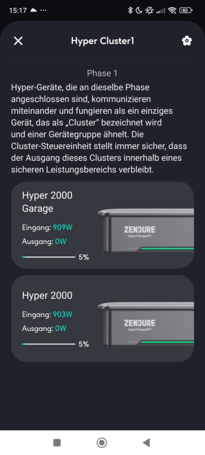 Zendure Hyper 2000 Cluster App 4