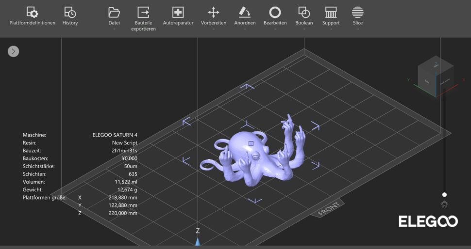 Elegoo Saturn 4 Testbericht 3D Drucker DLP 22