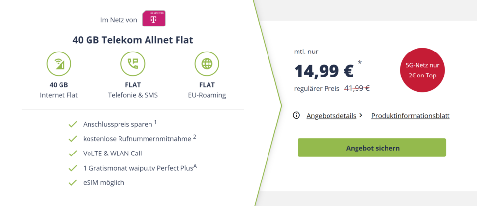 15gb telekom vertrag freenet Allnet Flat Angebot