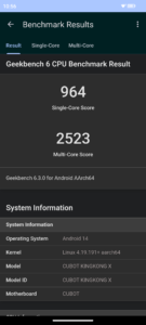 cubot kingkongx geekbench6