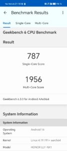 Test Honor200 Lite Geekbench6