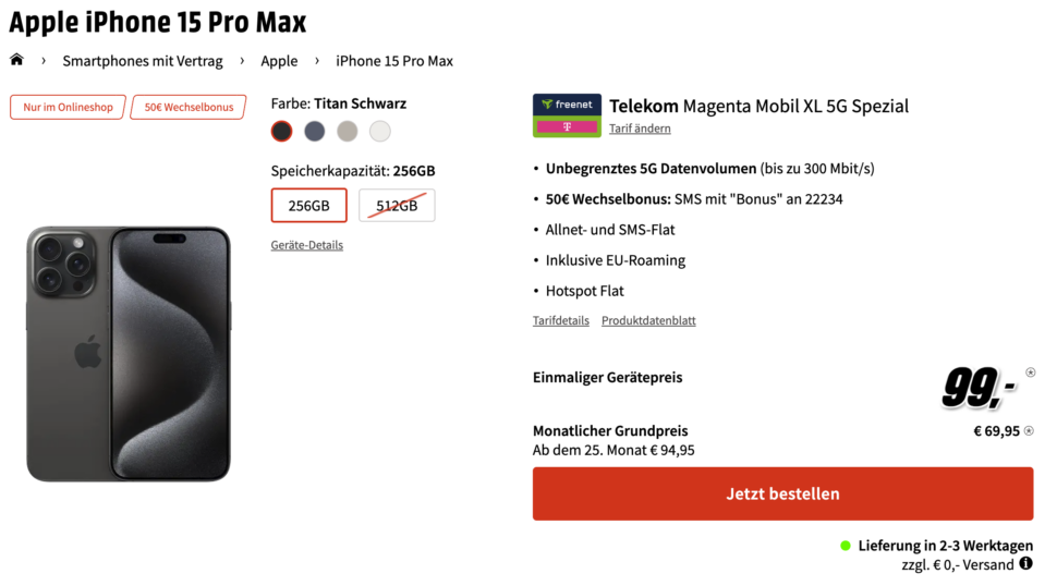 iphone 15 pro max ohne pay stop