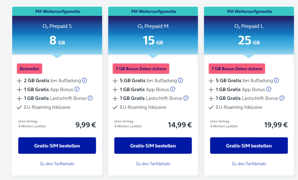 O2 Prepaid Angebote Freikarte