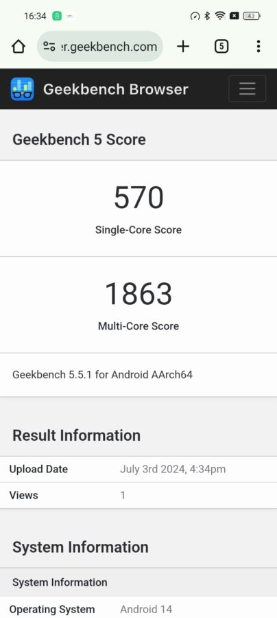 Realme 12x Leistung und Benchmark 5