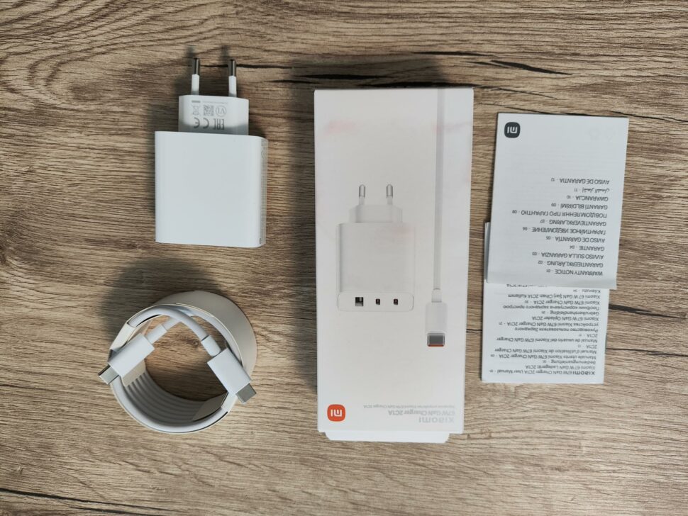 Xiaomi 65W GaN 3 Port Ladegeraet Lieferumfang 2