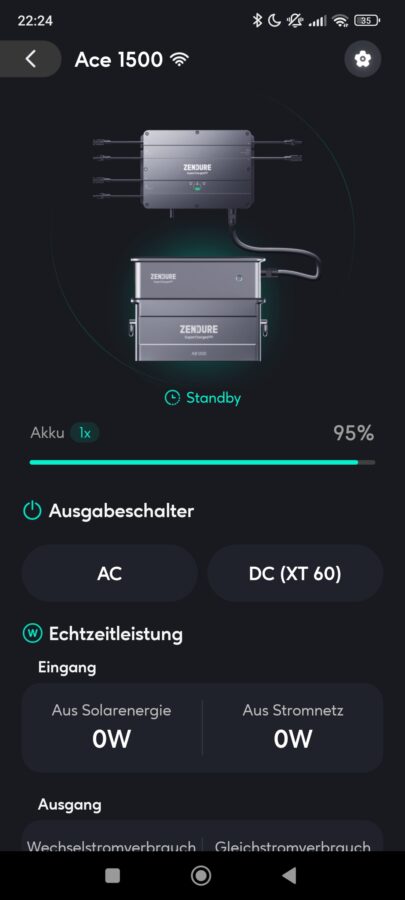 Zendure Ace App Funktionen 1